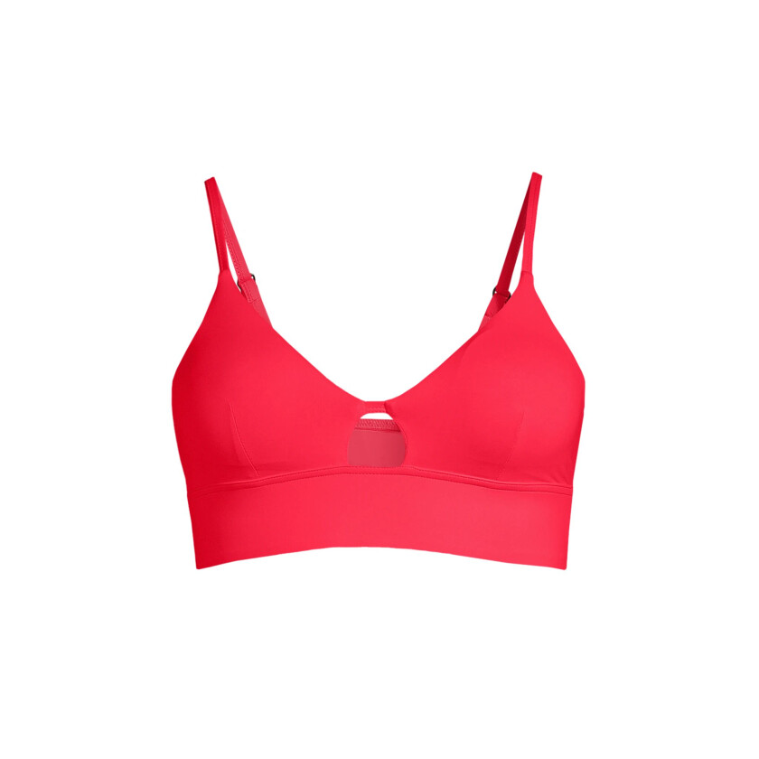 Triangle Cut-Out Bikini Top, bikini med innlegg, dame Summer Red