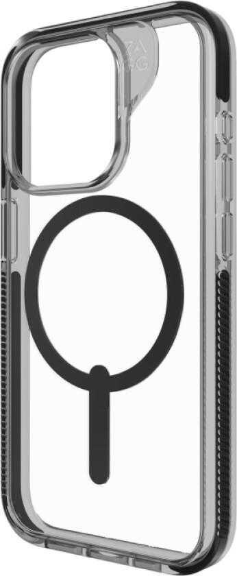 Zagg Santa Cruz Snap - Baksidedeksel For Mobiltelefon - Magsafe-Samsvar - Svart, Gjennomsiktig - For Apple Iphone 15 Pro