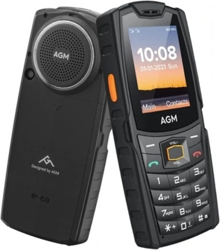 Agm M6, Meny, Dual Sim, 6,1 Cm (2,4"), 0,3 Mp, 2500 Mah, Sort