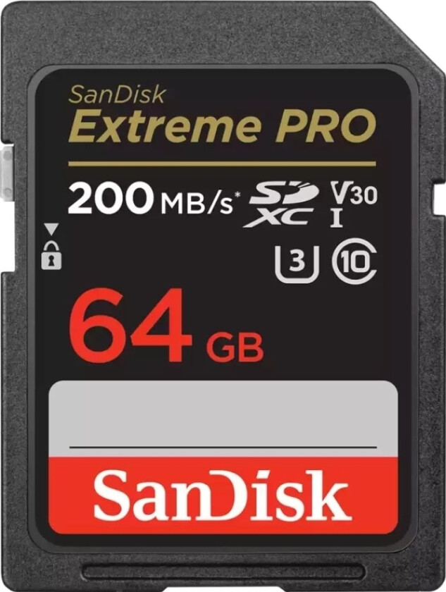 Sandisk Minnekort Sdxc 64Gb Extreme Pro