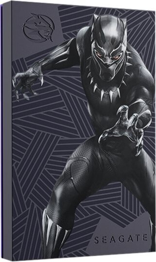 Black Panther - Harddisk - 2 Tb - Ekstern (Bærbar) - Usb 3.2 Gen 2 - Med 3-Års Rescue Data Recovery - For Sony Playstation 4, Sony Pl