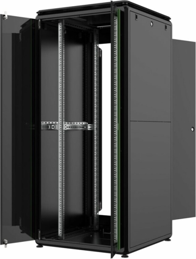 By Logon - Rack Skap - 800 X 800 Mm, Data Line - Free-Standing - Svart, Ral 9005 - 36U - 19"