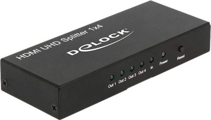 Bilde av Delock Hdmi Uhd Splitter 1 X Hdmi In > 4 X Hdmi Out 4K - Video/Lyd-Splitter - 4 X Hdmi - Stasjonær