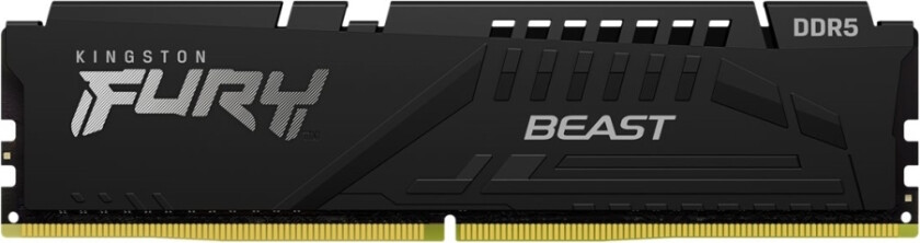 Kingston Fury Beast - Ddr5 - Modul - 8 Gb - Dimm 288-Pin - 6000 Mhz / Pc5-48000 - Cl30 - 1.4 V - Ikke-Bufret - On-Die Ecc - Svart