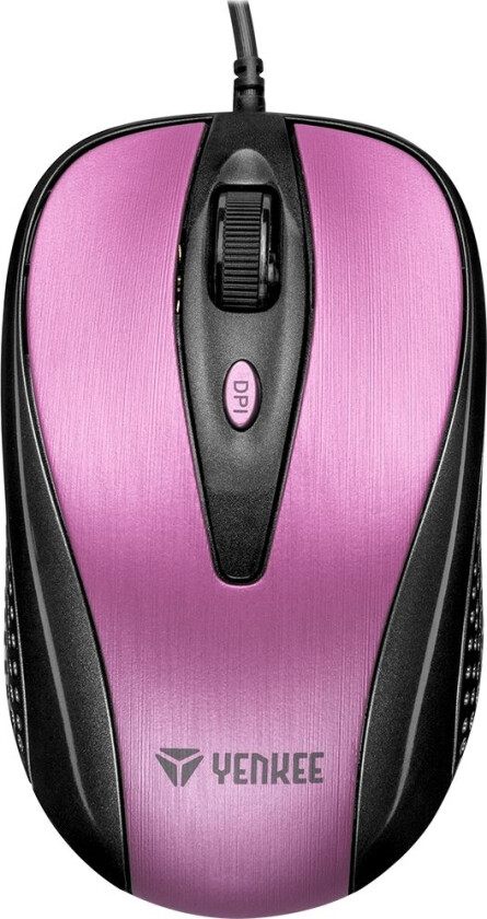 Wired Mouse Usb, 4 Buttons, Optical, Symmetrical, Optic 2400Dpi Pink