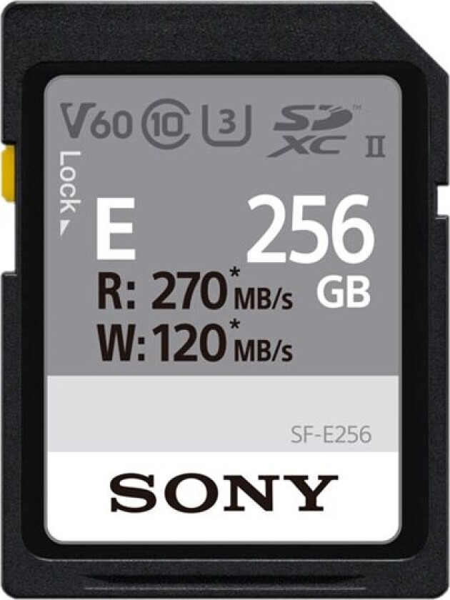 Sf-E Series Sf-E256 - Flashminnekort - 256 Gb - Uhs-Ii U3 / Class10 - Sdxc Uhs-Ii