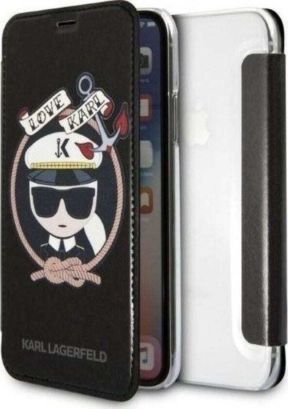 Etui Klflbkpxksb Apple Iphone Xs/X Czarny/Black Bookcase Signature Glitter