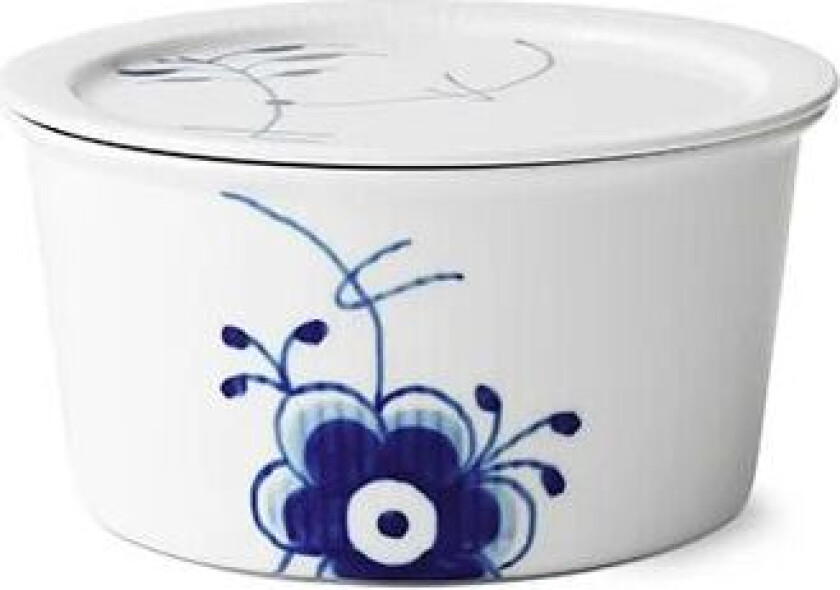 Blue Fluted Mega skål med lock 100 cl