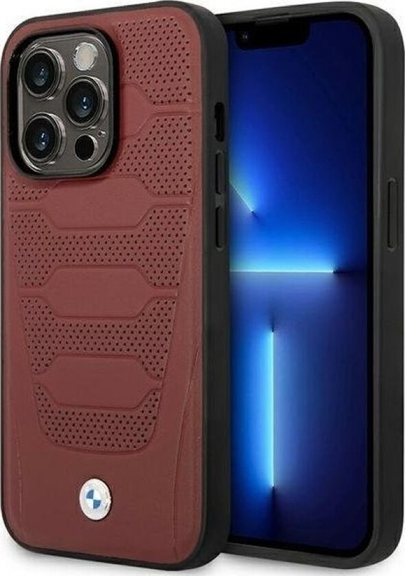 Bmw Etui Bmw Bmhmp14l22rpsr Apple Iphone 14 Pro Burgundowy/Burgundy Leather Seats Pattern Magsafe