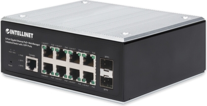 Intellinet 508278, Hanterad, L2+/L3, Gigabit Ethernet (10/100/1000), Full Duplex, Strömförsörjning Via Ethernet (Poe) Stöd