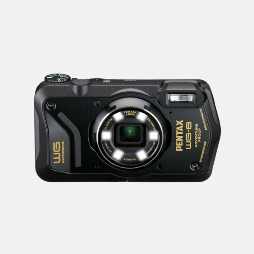 Wg-8, 20 Mp, 5472 X 3648 Pixlar, Cmos, 5X, 4K Ultra Hd, Svart