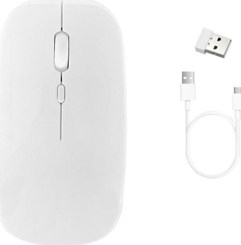 Mouse Wireless Bluetooth Computer Mouse With Radio Band - Ctmm (White) Universal