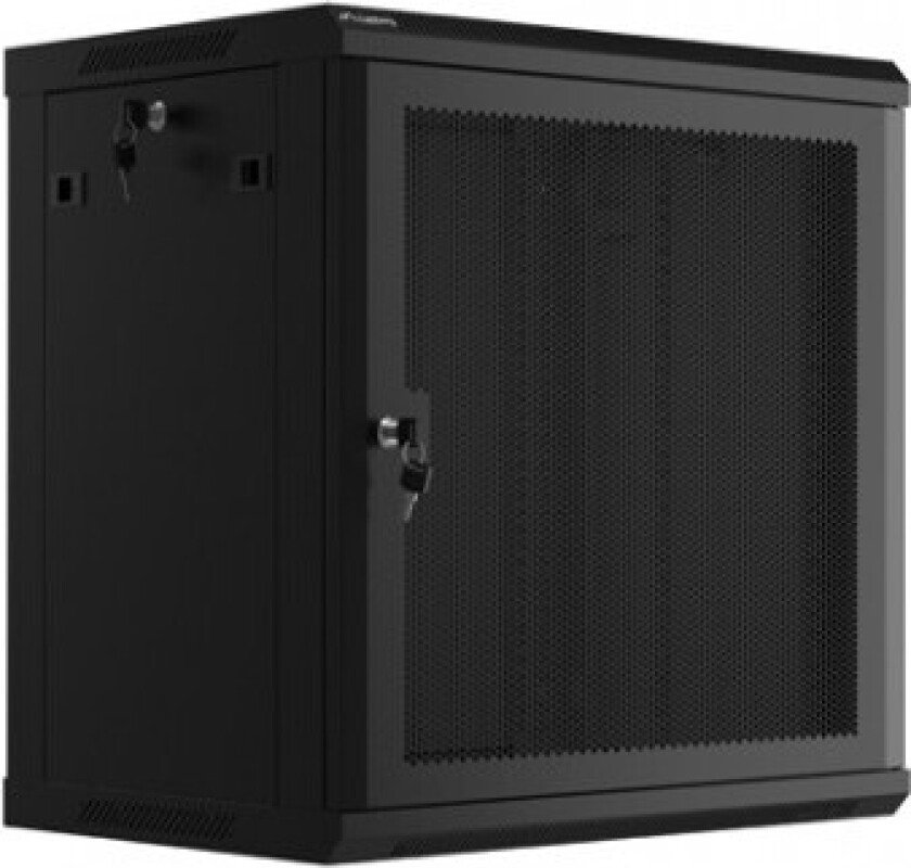 Hengestatt Installasjonskap 19" 12U 600X450 Sort Perfoert Dør Lanberg (Flat Pakke)