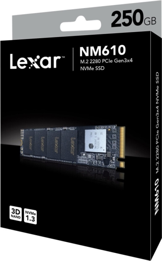 Lexar Nm610 - Ssd - 250 Gb - Intern - M.2 2280 - Pcie 3.0 X4 (Nvme)
