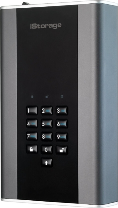 Istorage Diskashur Dt² - Harddisk - Kryptert - 3 Tb - Ekstern (Bærbar) - Usb 3.1 - Fips 197, 256-Bits Sha, 256-Bit Aes-Xts - Taa-Samsvar