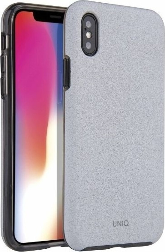 Deksel Uniq Etui Lithos Iphone Xs Max Lys Grå/Lys Grå