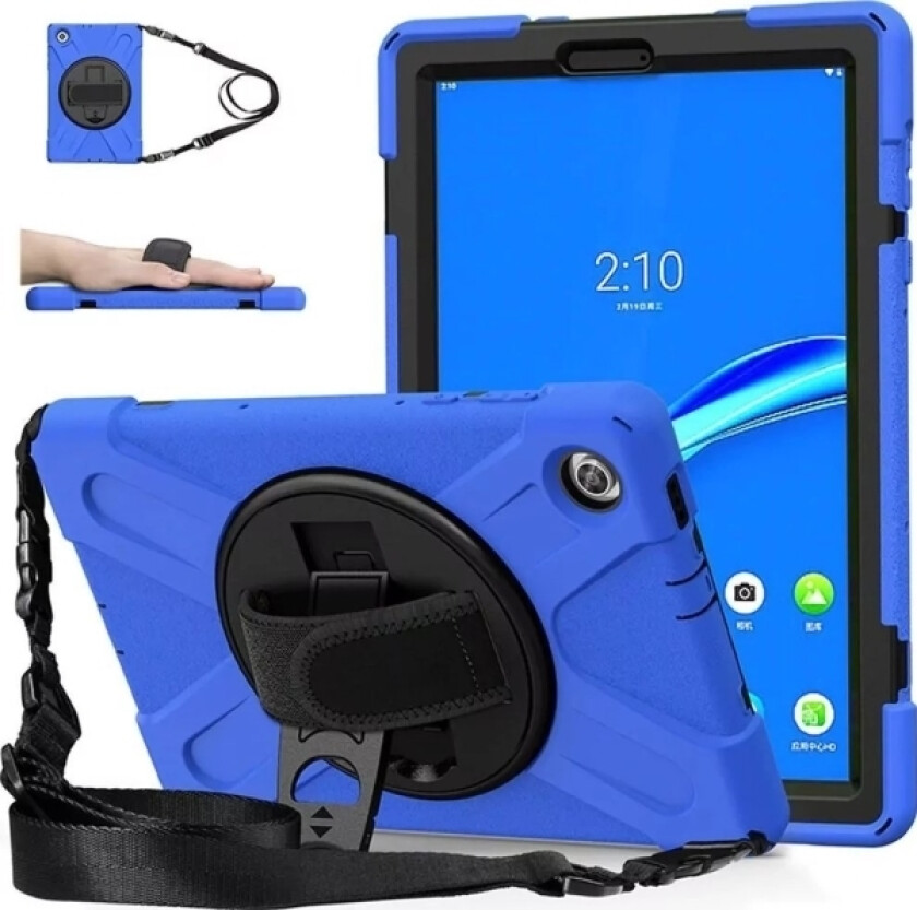 Tablet Case Armor Case Med Stroppholder For Lenovo Tab M10 Tb-X306x/X306f (Blå) Universal