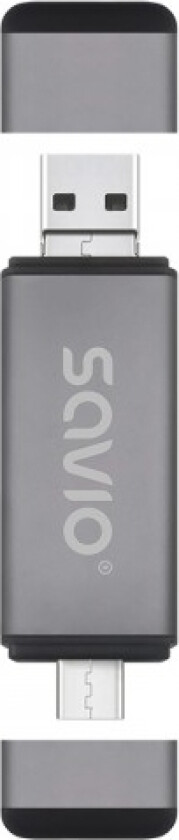 Savio 3-I-1 Sd-Kortleser, Usb-C+ Usb-A 2.0+ Micro Usb, Ak-72