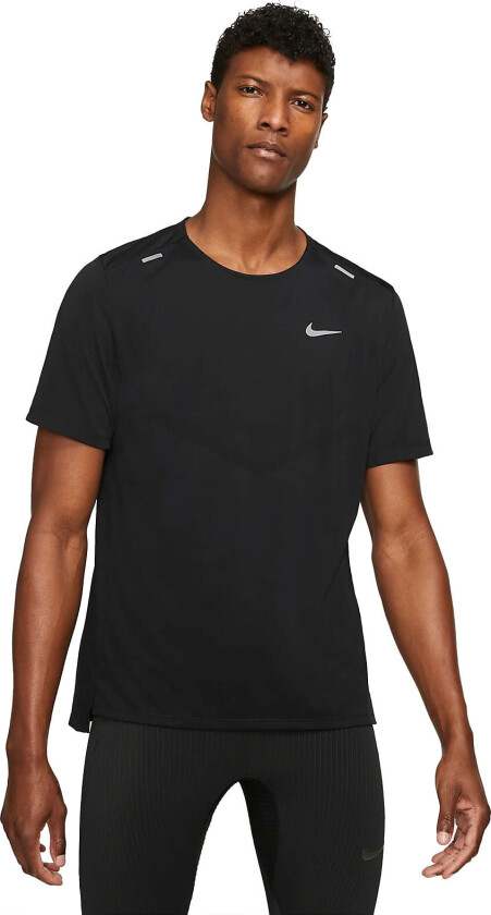 Dri-Fit Rise 365 Running Top Herre Black/Reflective Silver XL