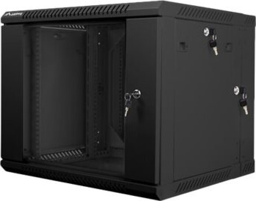 Lanberg - Rack Skap - Veggmonterbar - Svart, Ral 9004 - 9U - 19"
