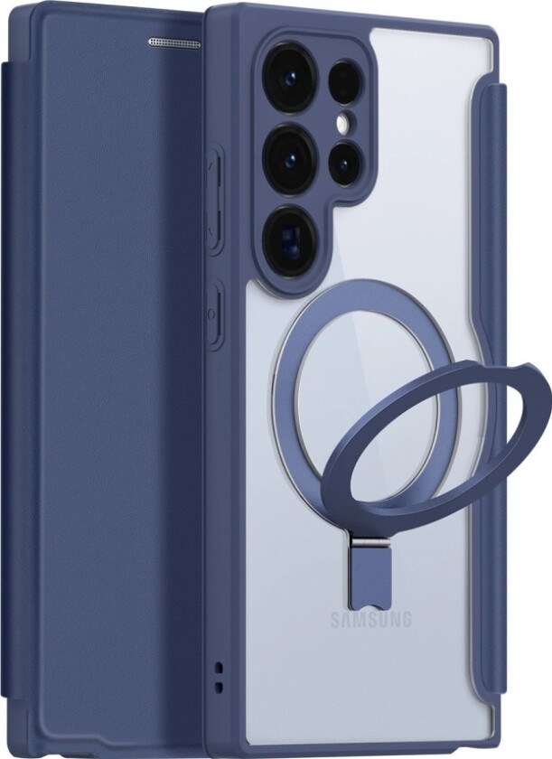 Skin X Pro-Deksel Med Magnetring / Stativ Til Samsung S24 Ultra - Blå