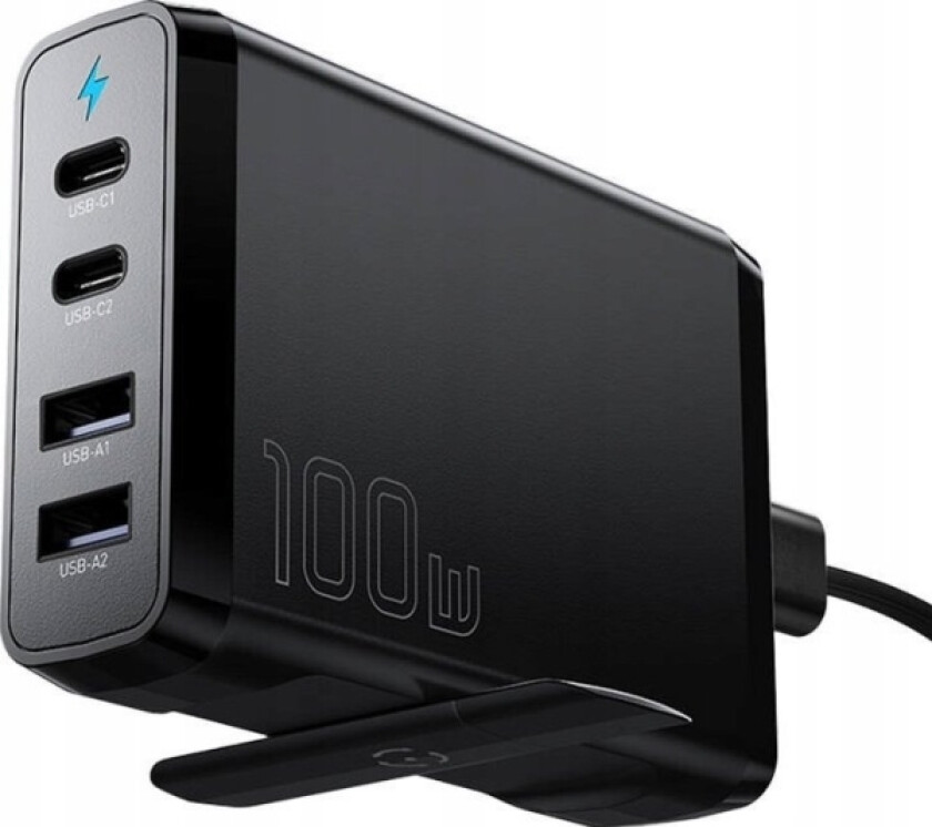 Bordlader 2Xusb-C 2Xusb-A 100W Essager Gan (Svart)