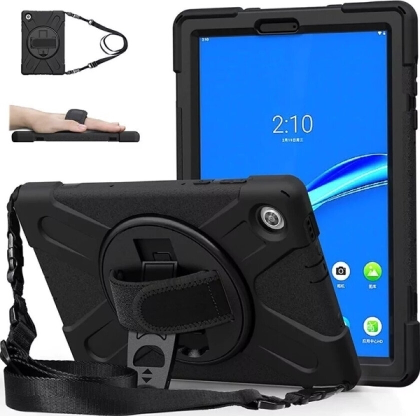 Tablet Case Armor Case Med Stroppholder For Lenovo Tab M10 Tb-X306x/X306f (Sort) Universal