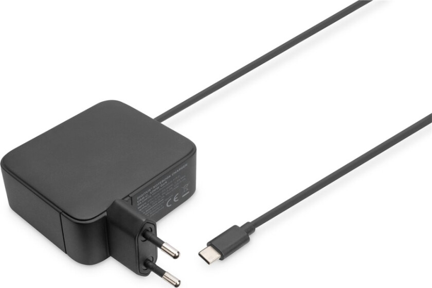 - Usb-C-Strømadapter - Gan - Ac 100-240 V - 100 Watt - Svart