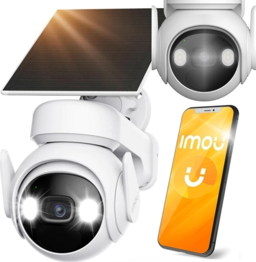 Imou Cell Pt Solar Kit, Ip-Säkerhetskamera, Utomhus, Trådlös, Amazon Alexa, Ce, Fcc, Vägg