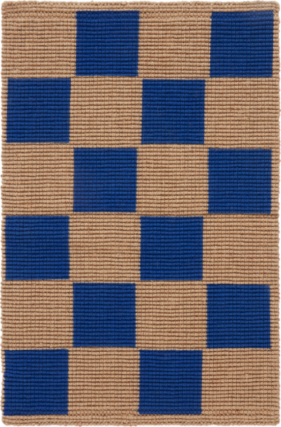 BRICKET dørmatte 60x90 cm Blå/natur