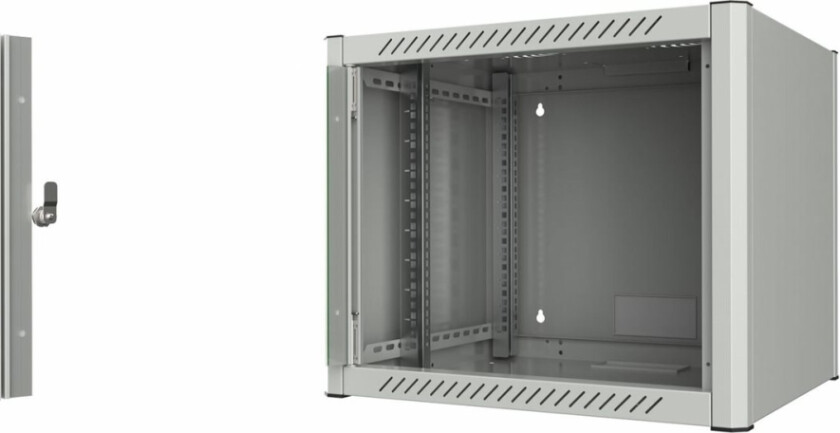 By Logon - Rack Skap - 60 X 56 - Veggmonterbar - Hvit, Ral 7035 - 9U - 19"