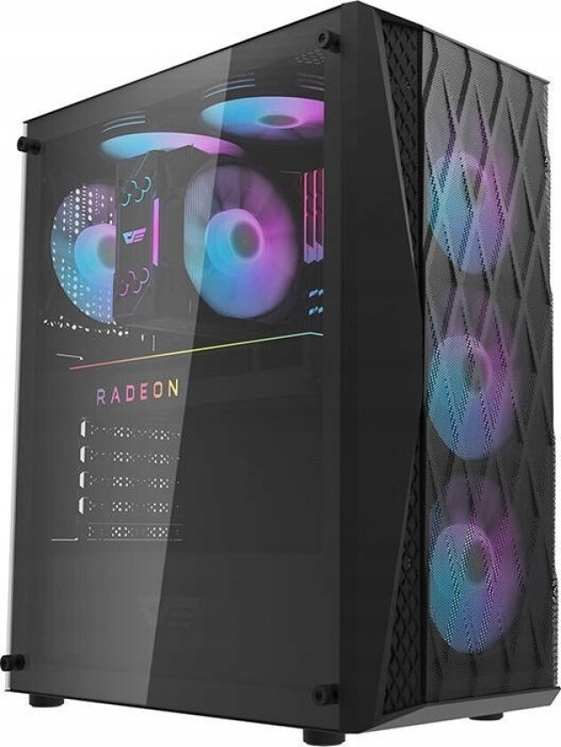 Dk352 Mesh Datamaskindeksel + 4 Argb-Vifter (Svart)