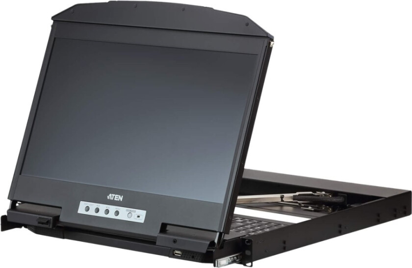 Aten Cl3800 - Kvm-Konsoll - Usb - 18.5" - Kan Monteres I Rack - 1920 X 1080 Full Hd (1080P) @ 60 Hz - 350 Cd/M² - 1000:1 - 20 Ms - Hdmi, Dvi-D, Vga,