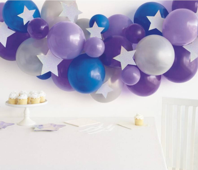 Ballong Kit, Lilla, blå og sølv