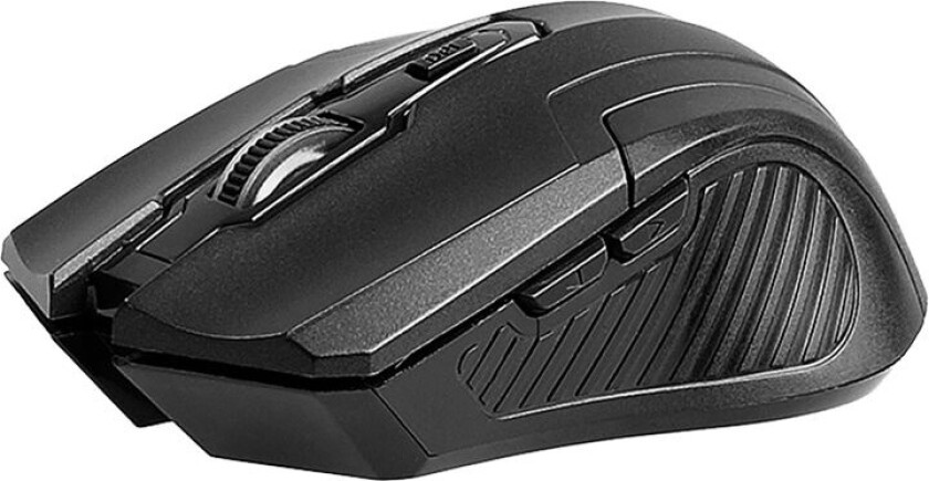 Fairy - Mus - Optisk - 6 Knapper - Trådløs - 2.4 Ghz - Usb Trådløs Mottaker - Svart