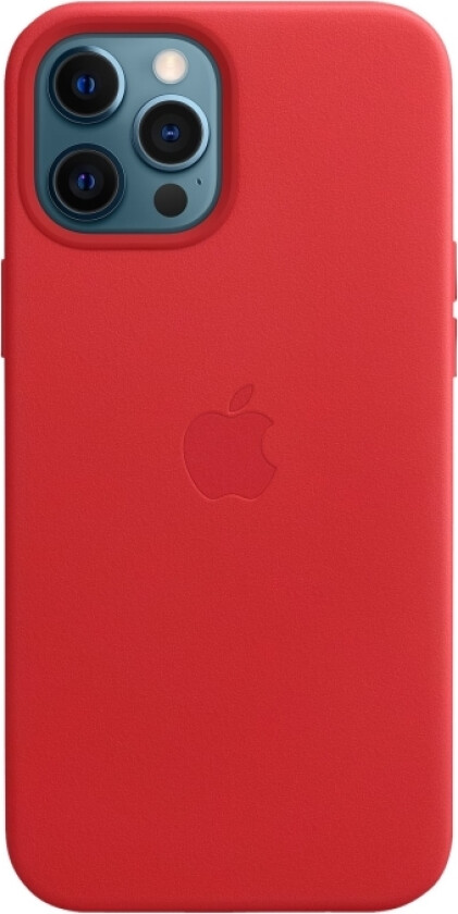 (Product) Red - Baksidedeksel For Mobiltelefon - Med Magsafe - Lær - Rød - For Iphone 12 Pro Max
