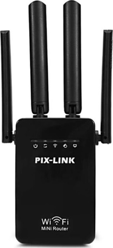 Access Point Pix-Link Wi-Fi Repeater Router Pix-Link - Black Universal