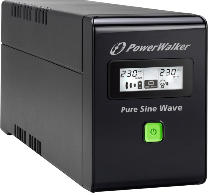 Powerwalker Vi 800 Sw Fr - Ups - Ac 162 - 290 V - 480 Watt - 800 Va - 9 Ah - Usb - Utgangskontakter: 2