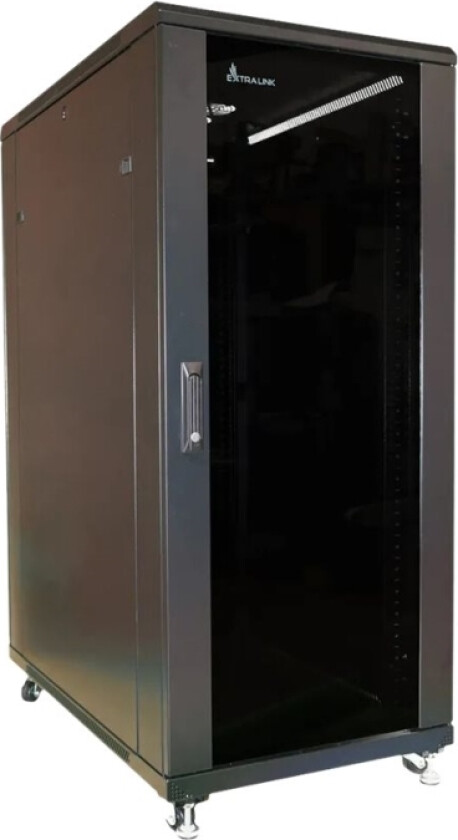 Extralink - Rack Skap - 600X1000 Mm - Står På Gulv - Svart - 37U - 19"