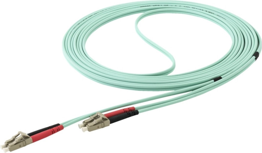 Startech.Com Aqua Om4 Duplex Multimode Fiber - 16 Fot / 5M - 100 Gb - 50/125 - Om4 Fiber - Lc Til Lc Fiber Patch-Kabel (450Fblclc5) - Nettverkskabel