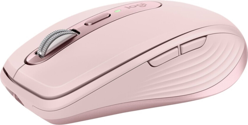 Mx Anywhere 3 - Mus - Laser - 6 Knapper - Trådløs - Bluetooth, 2.4 Ghz - Usb Trådløs Mottaker - Rosa