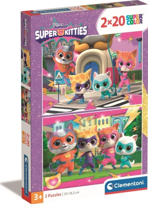 Puzzle 2X20el Supercolor Super Kitties. Disney Junior 24811