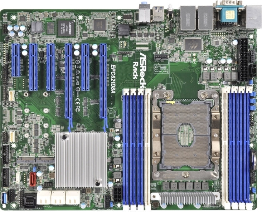 Asrock Epc621d8a, Intel, Lga 3647 (Socket P), Intel® Xeon®, Ddr4-Sdram, Hexa-Channel, 1.2 V