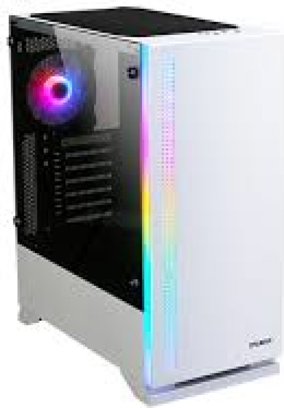 S5 White, Midi Tower, Pc, Hvit, Atx, Micro Atx, Mini-Itx, Plast, Stål, Herdet Glass, Blå, Grønn, Rød