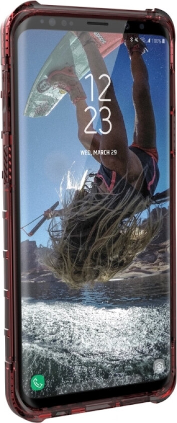 Uag Plyo Series Crimson - Baksidedeksel For Mobiltelefon - Robust - Kompositt - Rød, Gjennomsiktig - For Samsung Galaxy S9+