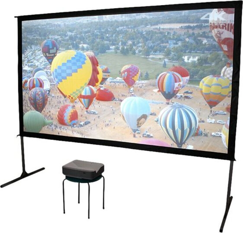 Yard Master 2 Series Oms120h2-Dual - Projeksjonsskjerm Med Ben - 120" (305 Cm) - 16:9 - Wraith Veil Dual - Sort Trim, Sølvramme