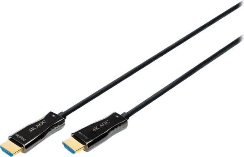 - Premium High Speed - Hdmi-Kabel Med Ethernet - Hdmi Hann Til Hdmi Hann - 20 M - Dobbeltisolert - Svart - 4K-Støtte, Aktiv Optisk Hybridkabe