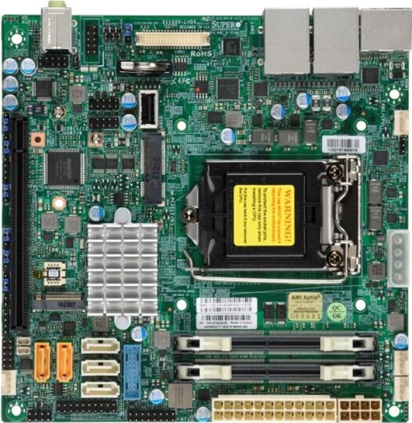 Supermicro X11ssv-Lvds - Hovedkort - Mini-Itx - Lga1151 Socket - Q170 Chipset - Usb 3.0 - 2 X Gigabit Lan - Innbygd Grafikk (Cpu Kreves) - Hd Audio