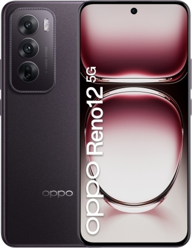 Oppo Reno12 5G, 17 Cm (6.7"), 12 Gb, 256 Gb, 50 Mp, Android 14, Svart