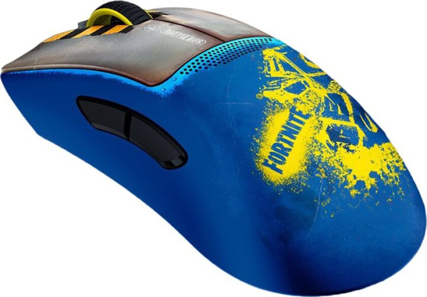 Deathadder V3 Pro - Fortnite Edition - Mus - Classic Base - Ergonomisk - Høyrehendt - Optisk - 6 Knapper - Trådløs, Kablet - Usb